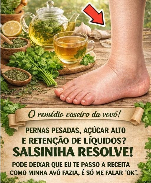 Remedio caseiro para pernas pesadas, açúcar alto e retenção de líquido